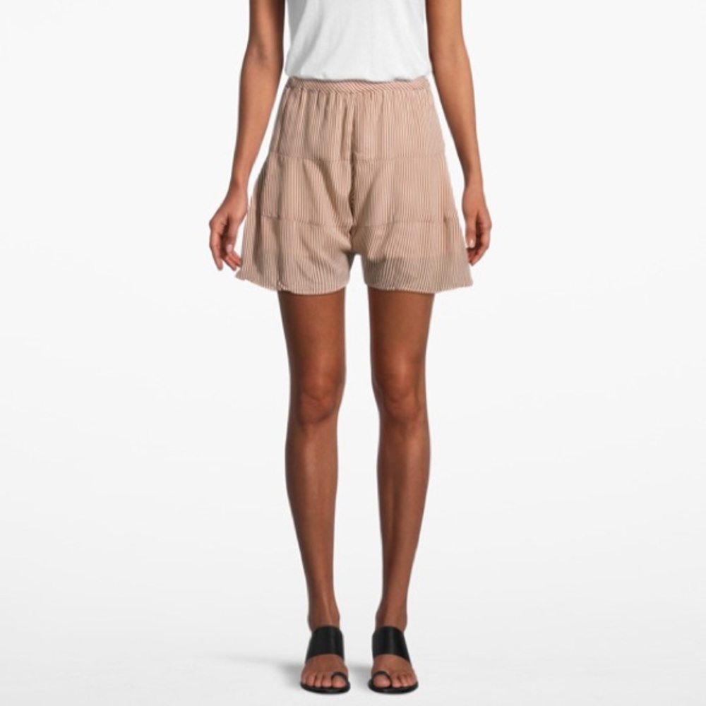 Second Female Sharon Striped Brown Skirt Shorts in Size: M
